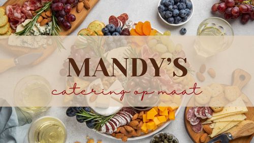 Visitekaartje van 'Mandy's Catering op Maat'